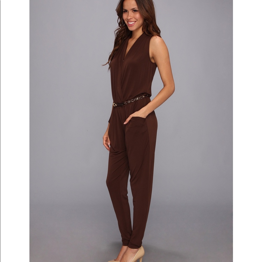 NWT Michael Kors Belted Matte-Jersey Jumps…